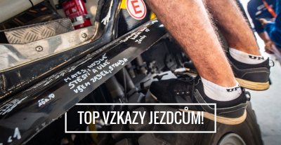Top vzkazy podpory jezdcům. Najdi se!