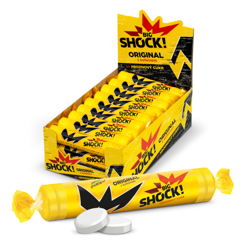 Balení 27 hroznových cukrů Big Shock! Original s originální přichutí